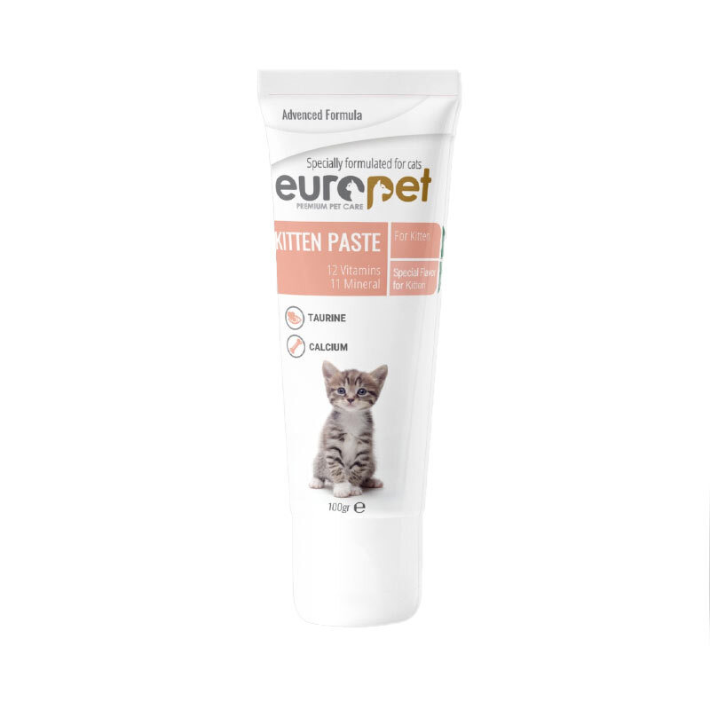 خمیر مولتی ویتامین و مینرال بچه گربه یوروپت (Kitten Multi Vitamin & Mineral Paste) 100 گرمی