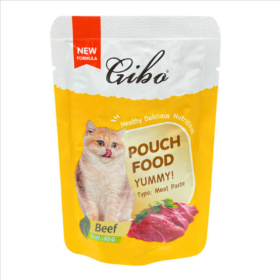 پوچ گربه گیبو طعم گوشت و تن در سس 85 گرمی
