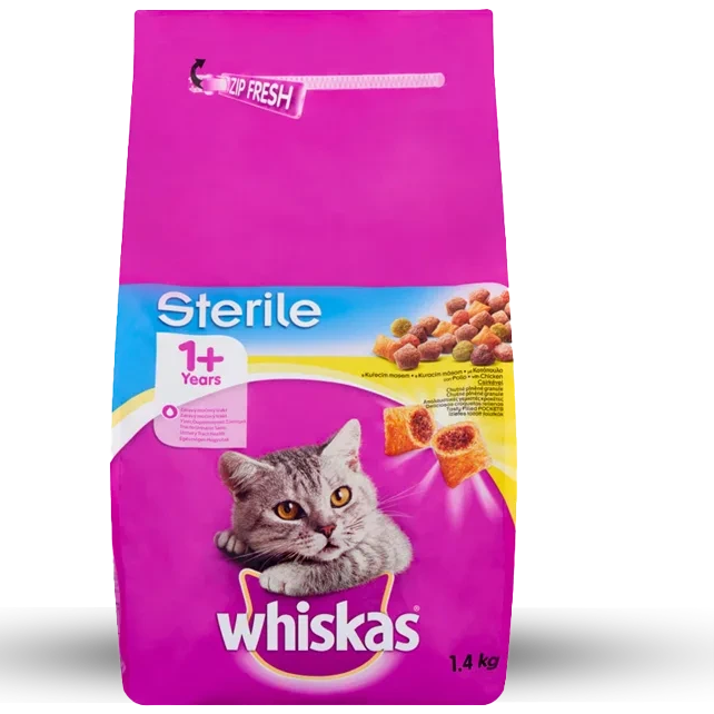 غذای گربه ويسکاس عقيم مرغ و بوقلمون 1.3 کيلويی