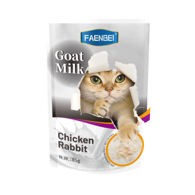 پوچ گربه فانبی مرغ و خرگوش در شير بز 85 گرمی