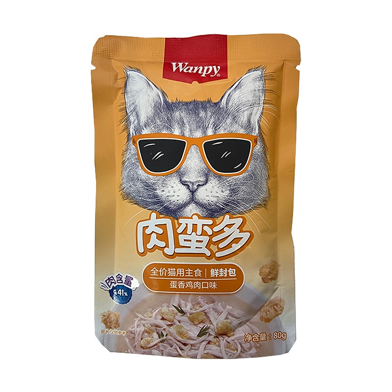 پوچ گربه ونپی مرغ و تخم مرغ 80 گرمی
